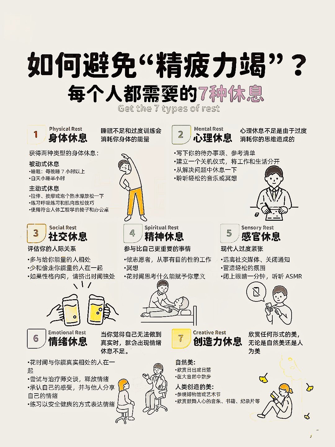 每个人都需要7种类型的休息